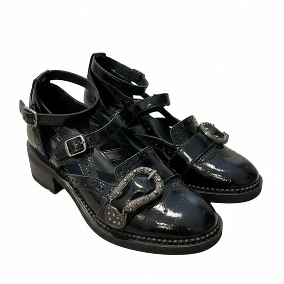 Silent D Shoes - 🖤 Free People “Mackenzie” Black Platform Mary Jane Heels – Size 36